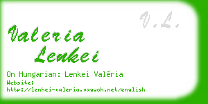 valeria lenkei business card