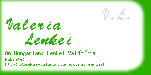 valeria lenkei business card